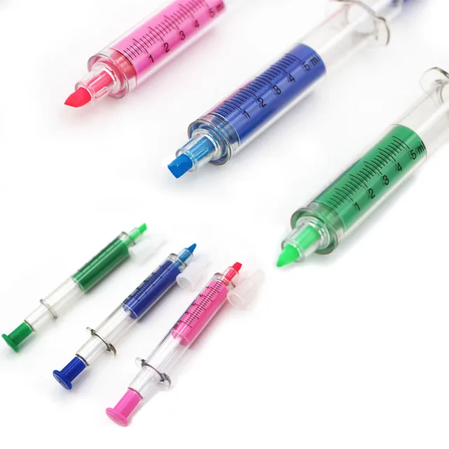 Syringe Pen and Highlighter Set