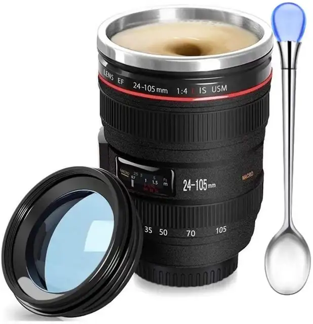 Camera Lens Lotus coffee mug