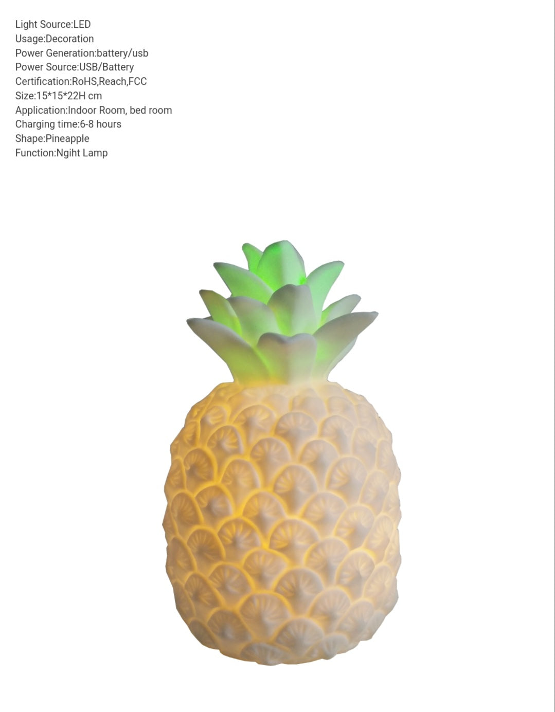 LED pineapple Night Lamp