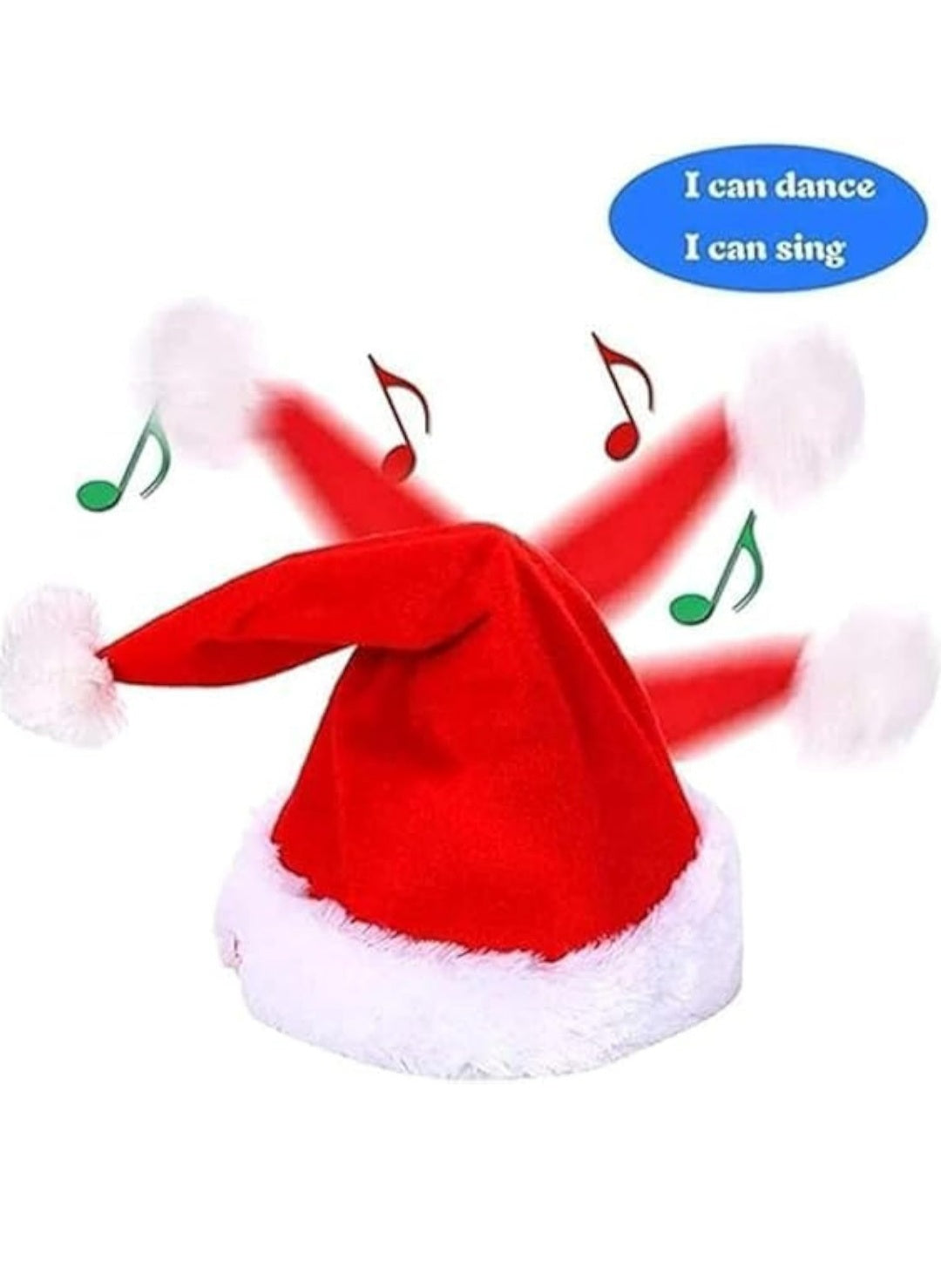 Singing Santa Christmas Hat