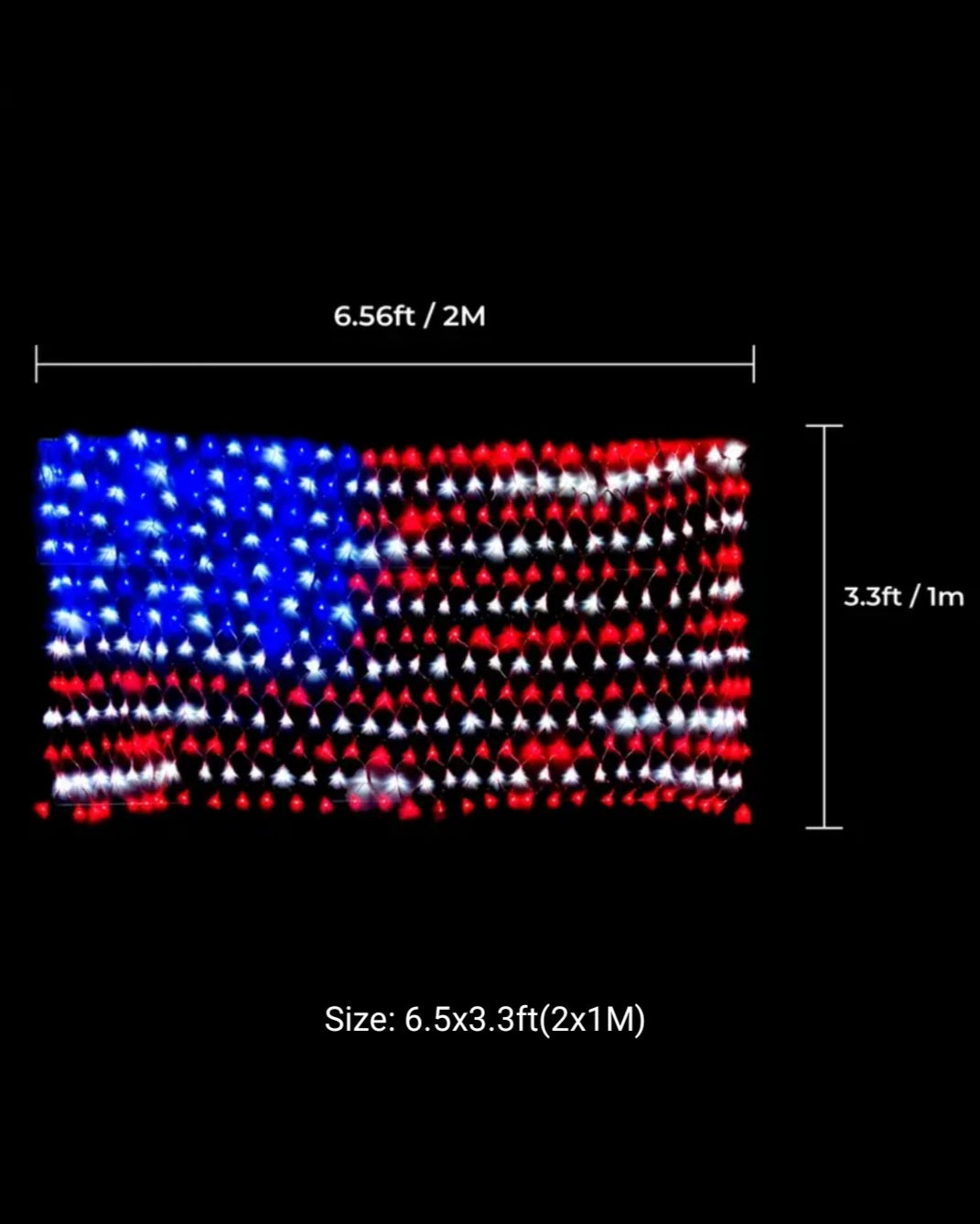 American Flag Net Led Light