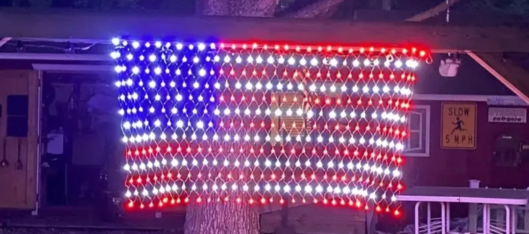 American Flag Net Led Light