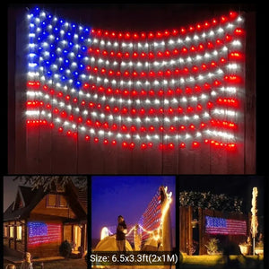 American Flag Net Led Light