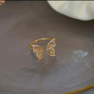 Zirconia Butterfly Ring