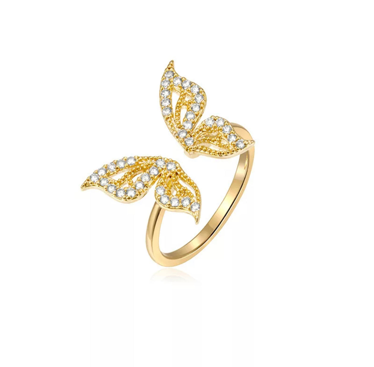 Zirconia Butterfly Ring