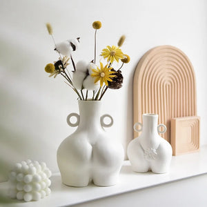 Butt Ceramic Flower Vase