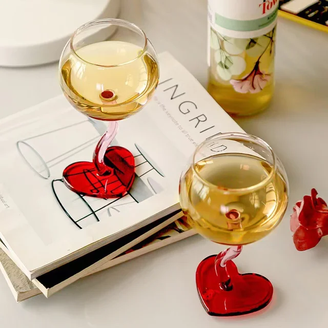 Love Shaped Wine Glass 2pcs