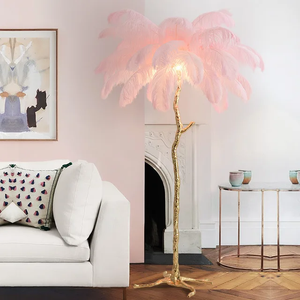 Ostrich Feather Floor Lamp