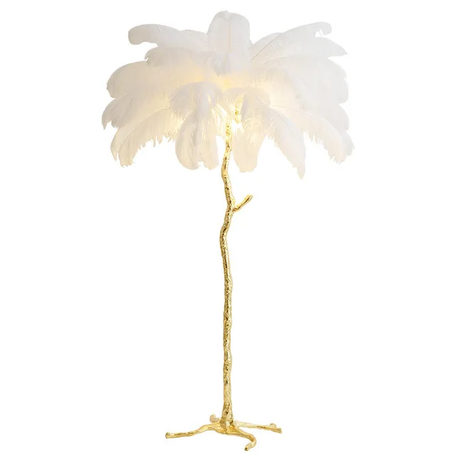 Ostrich Feather Floor Lamp