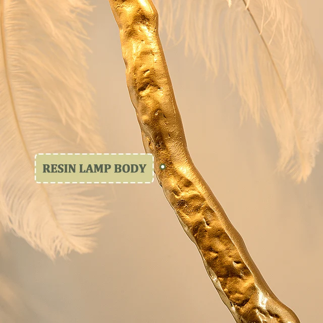 Ostrich Feather Floor Lamp