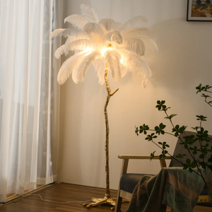 Ostrich Feather Floor Lamp