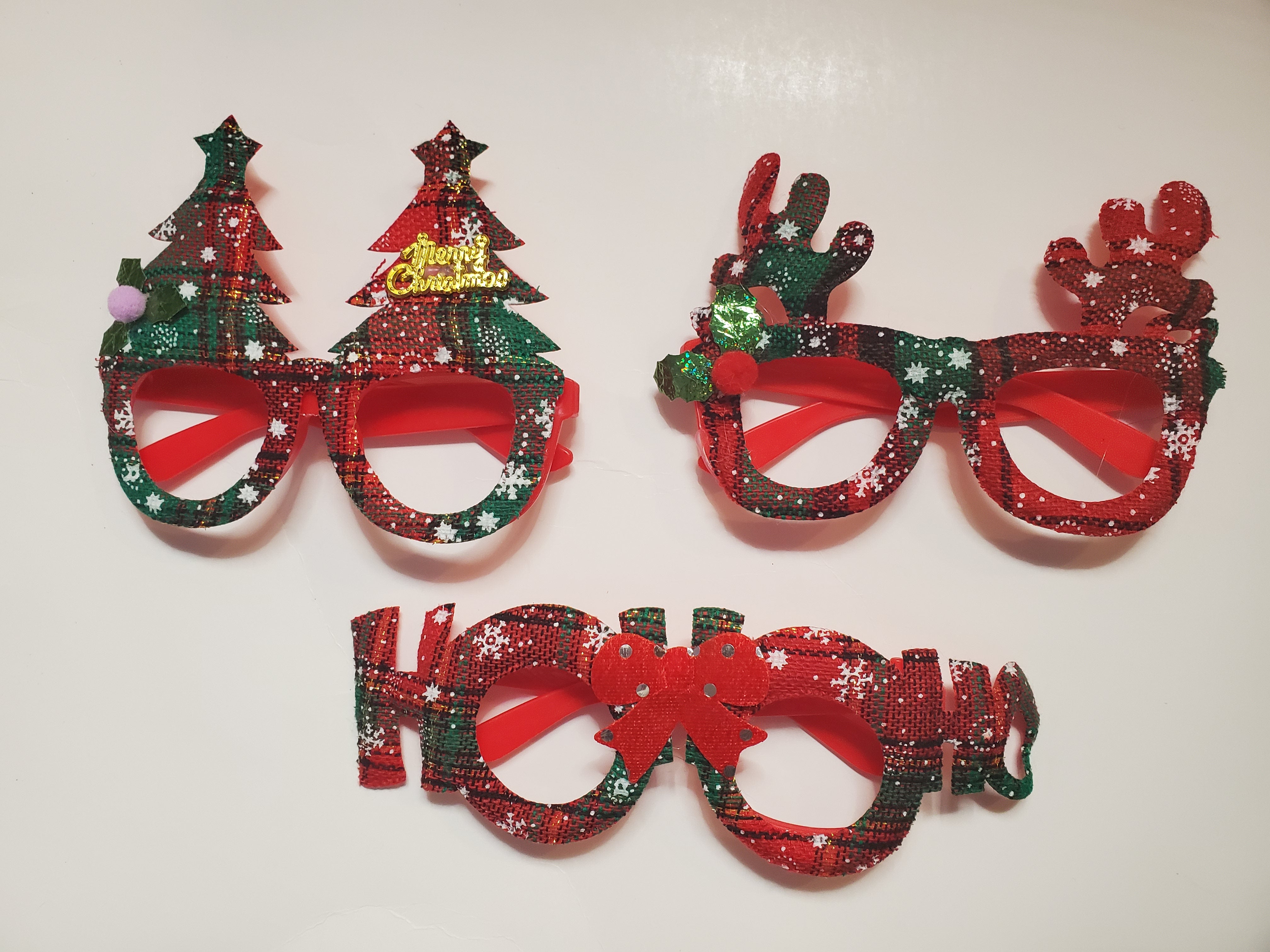 Christmas plaid Eyeglasses 3pcs