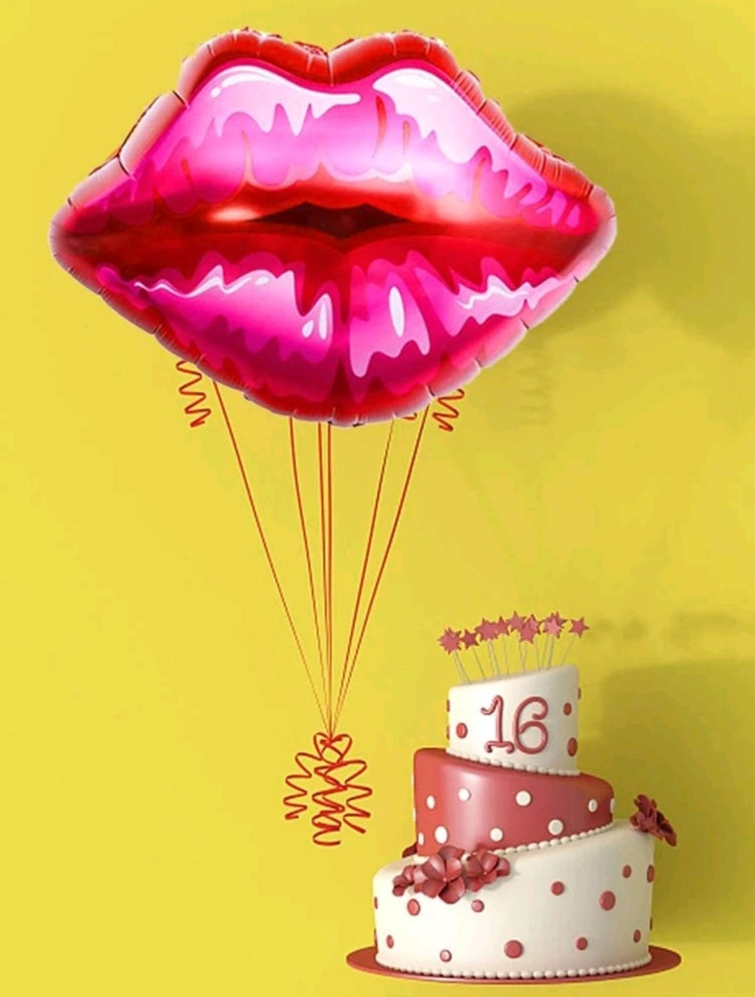 Lips Aluminum Foil Balloon 1 set