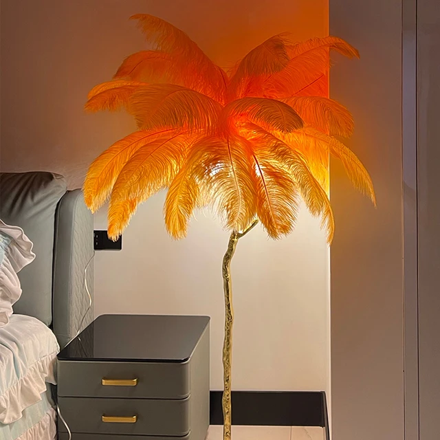 Ostrich Feather Floor Lamp