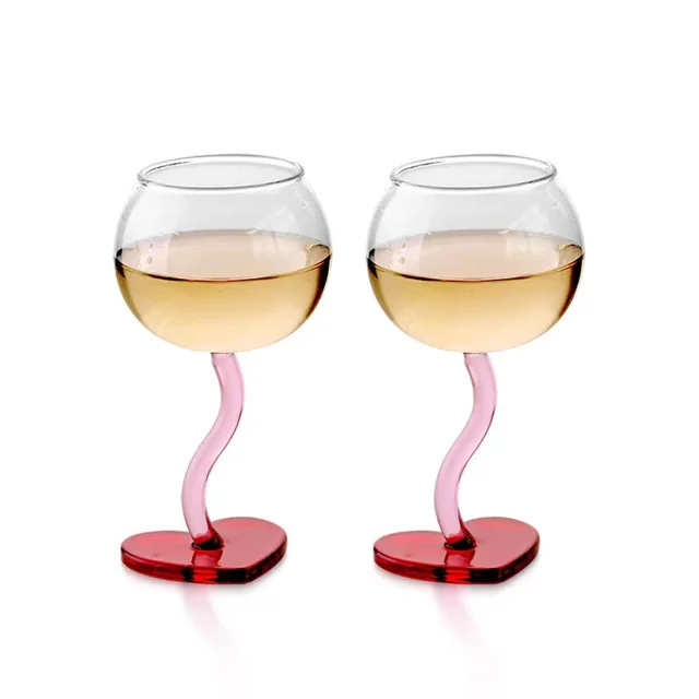 Love Shaped Wine Glass 2pcs