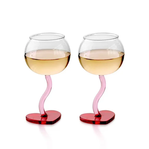 Love Shaped Wine Glass 2pcs