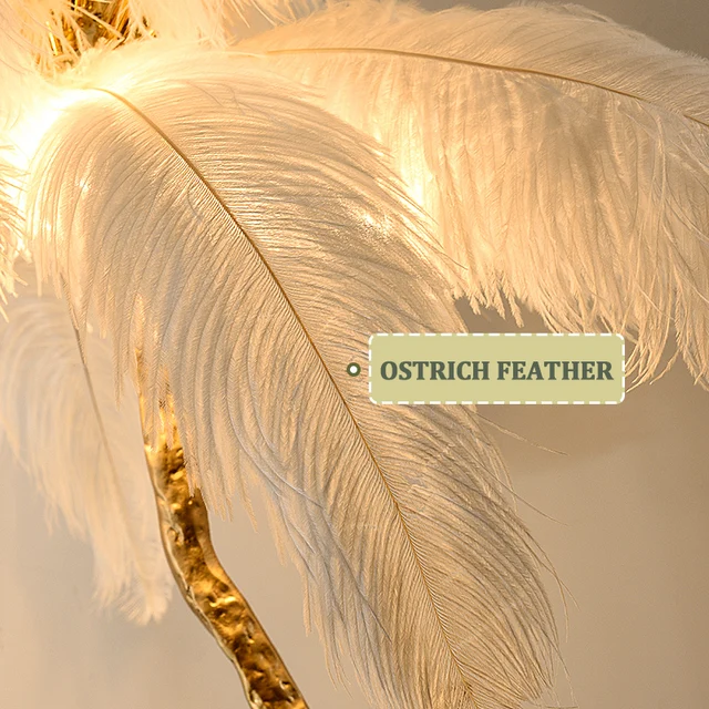 Ostrich Feather Floor Lamp