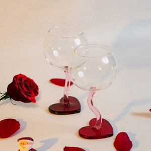 Love Shaped Wine Glass 2pcs