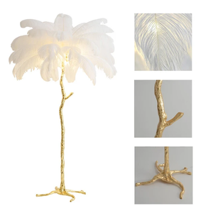 Ostrich Feather Floor Lamp