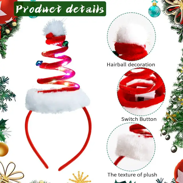 Christmas spiral Headband