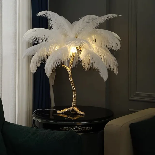 Ostrich Feather Floor Lamp