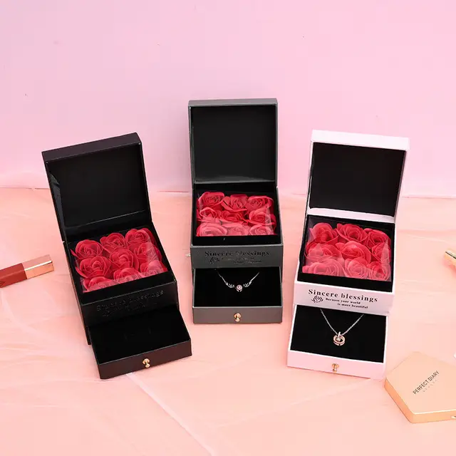 Rose Flower Jewelry Box