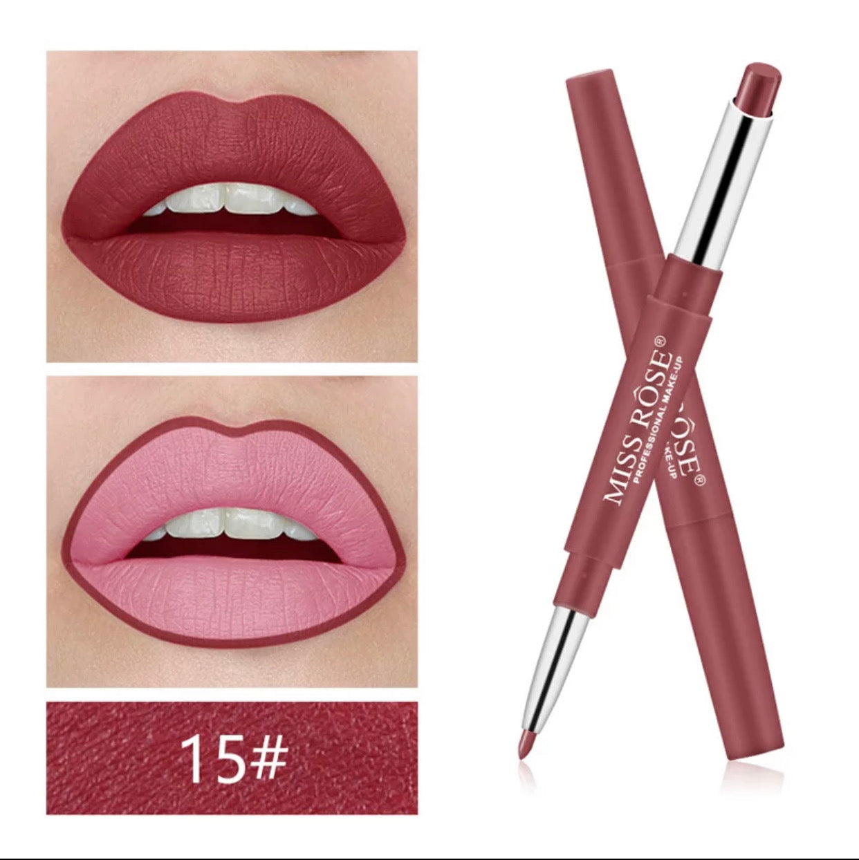 Miss Rose 2-in-1 Matte Lipstick & Liner