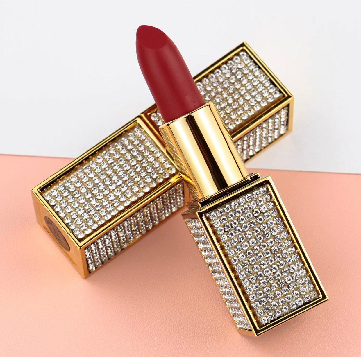 Gold Rhinestones Organic Velvet Matte Lipstick